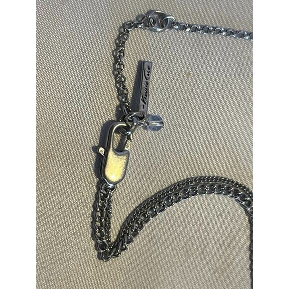 Kenneth Cole Necklace Pendant 'Druzy' Silver Tone - Picture 4 of 4